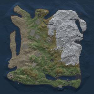 Thumbnail Rust Map: Procedural Map, Size: 3845, Seed: 522017107, 17 Monuments