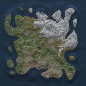 Thumbnail Rust Map: Procedural Map, Size: 3500, Seed: 1253830472, 16 Monuments