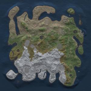 Thumbnail Rust Map: Procedural Map, Size: 3700, Seed: 263772498, 17 Monuments