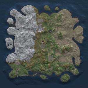 Thumbnail Rust Map: Procedural Map, Size: 4000, Seed: 860731342, 19 Monuments