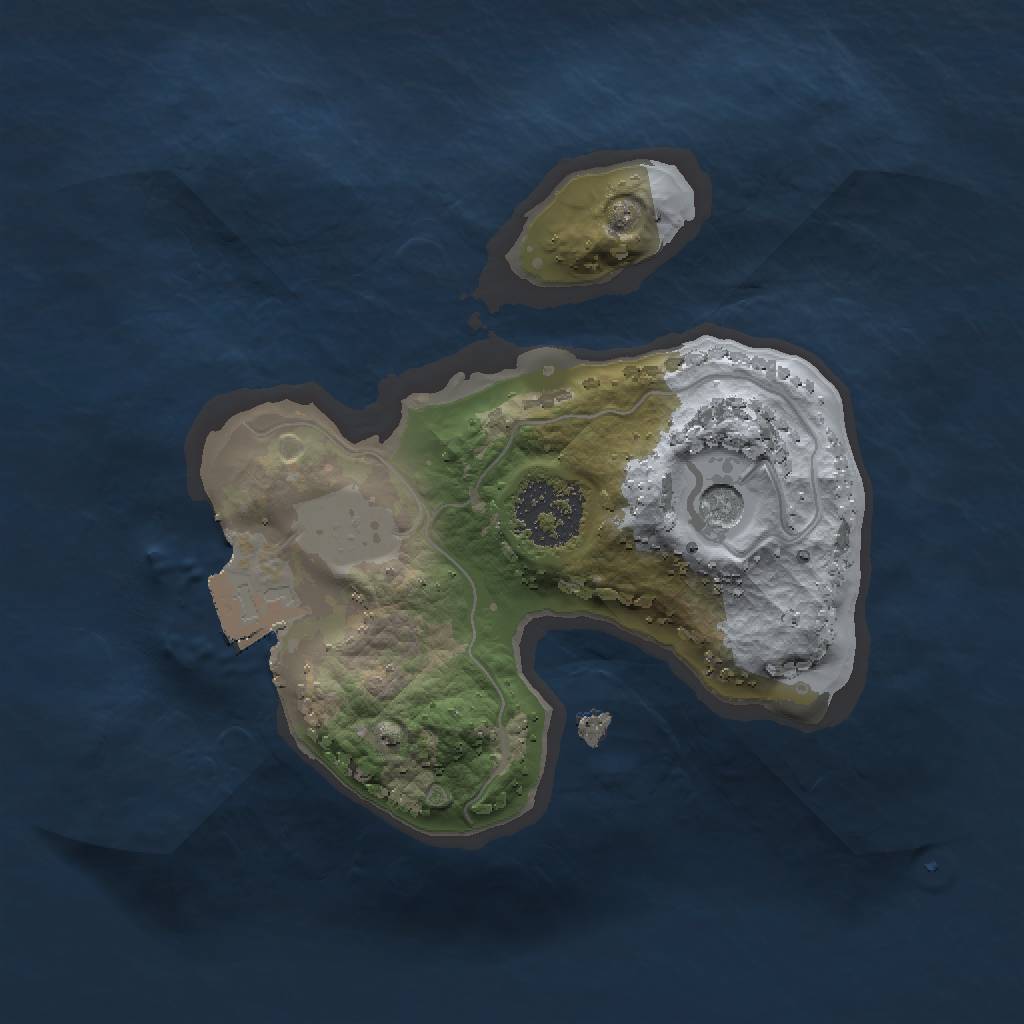 Rust Map: Procedural Map, Size: 1500, Seed: 21070685, 4 Monuments