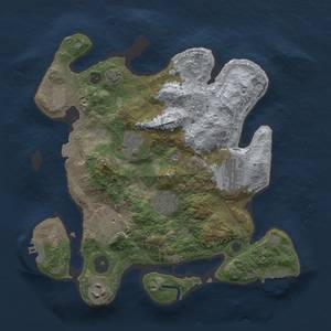 Thumbnail Rust Map: Procedural Map, Size: 3000, Seed: 2081966101, 13 Monuments