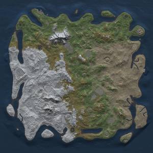 Thumbnail Rust Map: Procedural Map, Size: 5000, Seed: 946052961, 19 Monuments