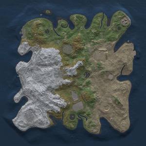 Thumbnail Rust Map: Procedural Map, Size: 3500, Seed: 1973652739, 16 Monuments