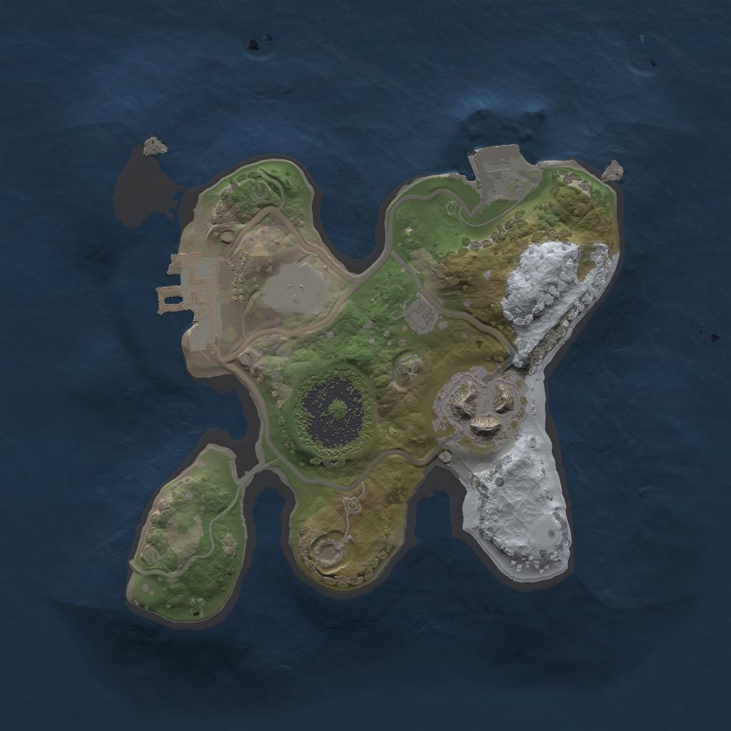 Rust Map: Procedural Map, Size: 1650, Seed: 196057221, 5 Monuments