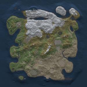 Thumbnail Rust Map: Procedural Map, Size: 3500, Seed: 1692761840, 16 Monuments