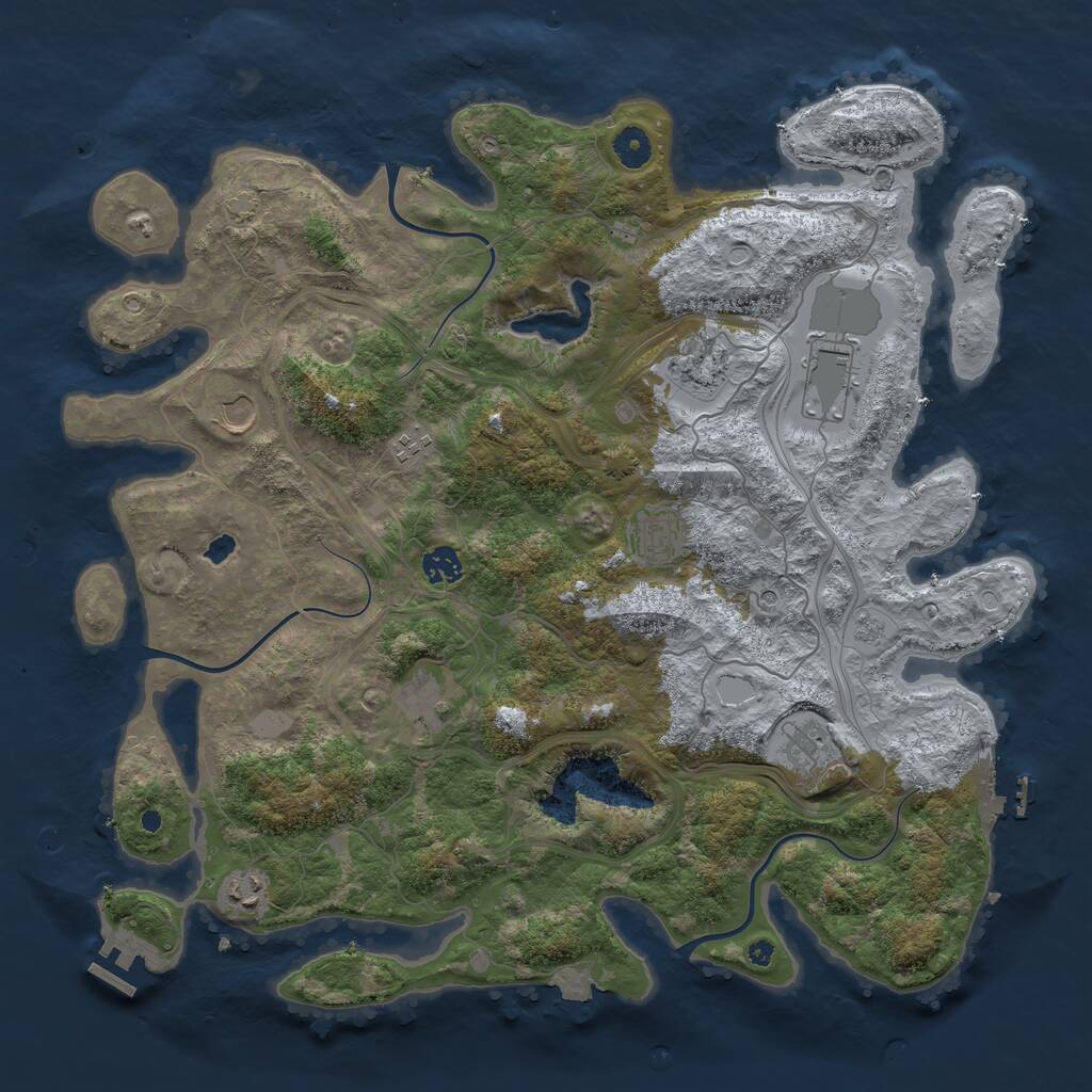 Rust Map: Procedural Map, Size: 4250, Seed: 209251400, 15 Monuments