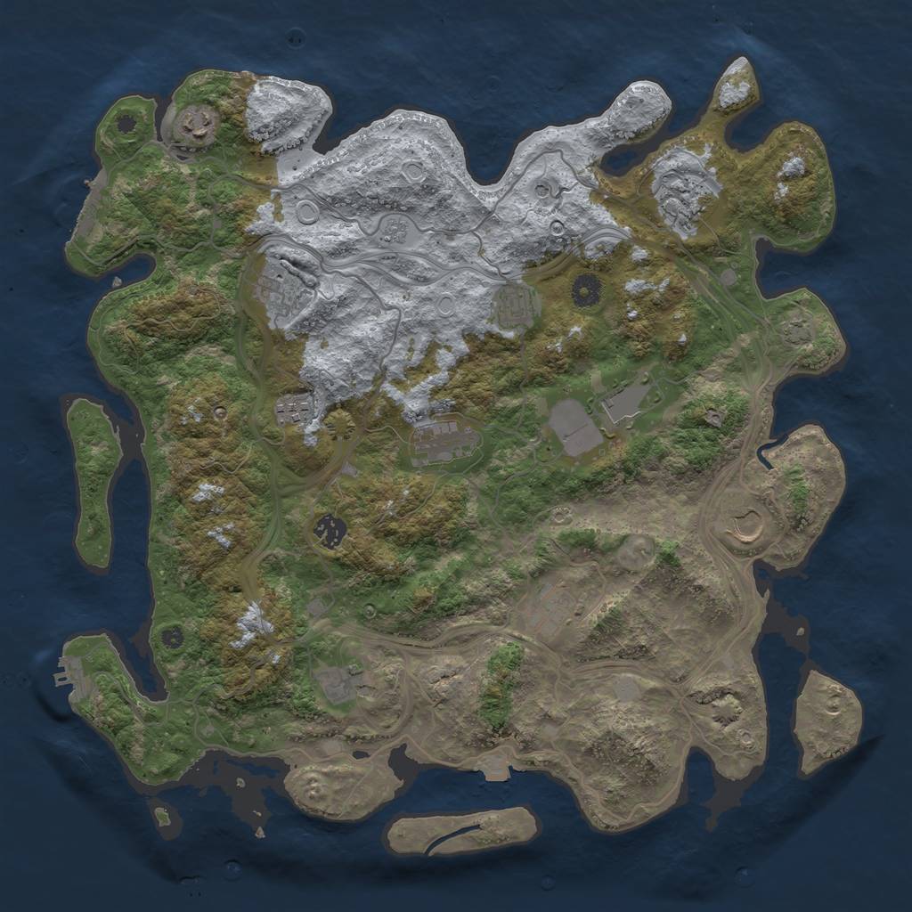 Rust Map: Procedural Map, Size: 4250, Seed: 72613034, 19 Monuments