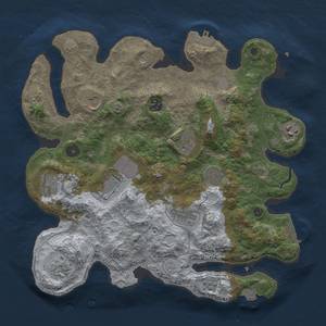 Thumbnail Rust Map: Procedural Map, Size: 3600, Seed: 15507834, 18 Monuments