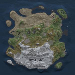 Thumbnail Rust Map: Procedural Map, Size: 3500, Seed: 192595560, 16 Monuments