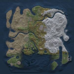 Thumbnail Rust Map: Procedural Map, Size: 3750, Seed: 671239617, 15 Monuments