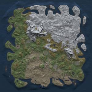 Thumbnail Rust Map: Procedural Map, Size: 5000, Seed: 681268573, 19 Monuments