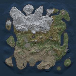 Thumbnail Rust Map: Procedural Map, Size: 3500, Seed: 39629543, 17 Monuments