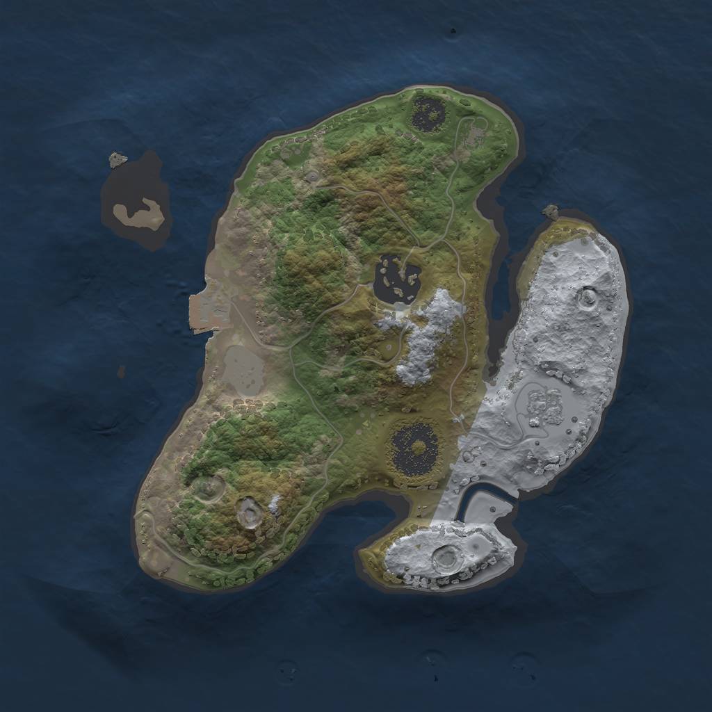 Rust Map: Procedural Map, Size: 2100, Seed: 23, 5 Monuments