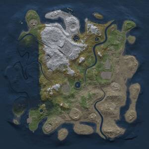 Thumbnail Rust Map: Procedural Map, Size: 3700, Seed: 572659874, 14 Monuments