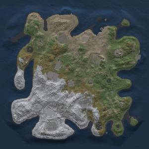 Thumbnail Rust Map: Procedural Map, Size: 3500, Seed: 510121348, 17 Monuments