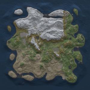 Thumbnail Rust Map: Procedural Map, Size: 3700, Seed: 70324, 15 Monuments