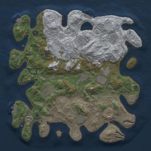 Thumbnail Rust Map: Procedural Map, Size: 4000, Seed: 345248835, 18 Monuments