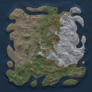 Thumbnail Rust Map: Procedural Map, Size: 4500, Seed: 483641846, 19 Monuments