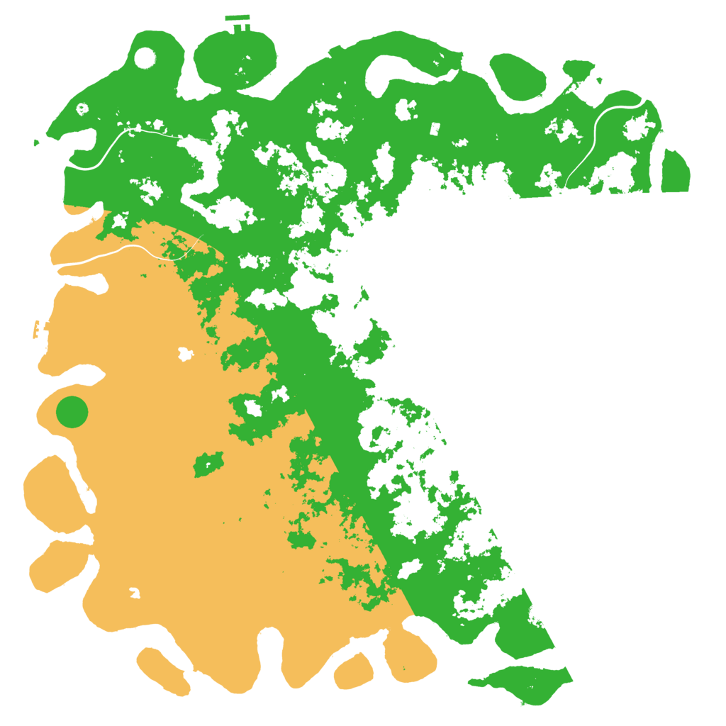 Biome Rust Map: Procedural Map, Size: 6000, Seed: 101854516