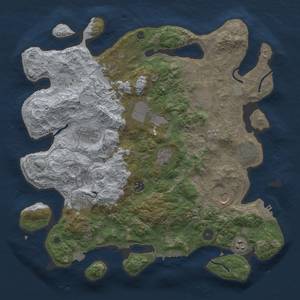 Thumbnail Rust Map: Procedural Map, Size: 4000, Seed: 2145327627, 19 Monuments