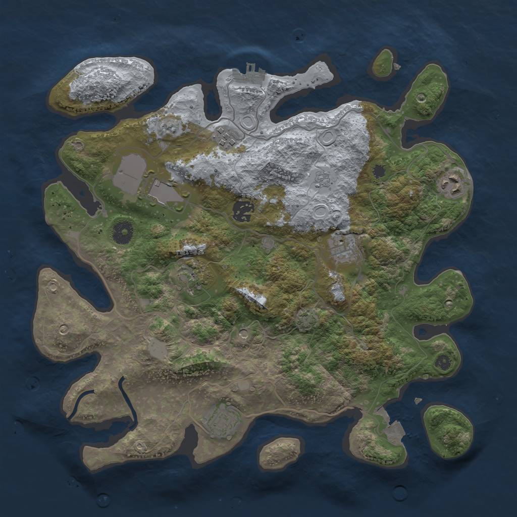 Rust Map: Procedural Map, Size: 3500, Seed: 1622624072, 14 Monuments