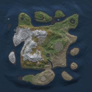 Thumbnail Rust Map: Procedural Map, Size: 2500, Seed: 395799531, 7 Monuments