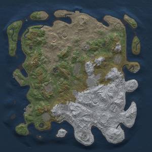 Thumbnail Rust Map: Procedural Map, Size: 4300, Seed: 16, 19 Monuments