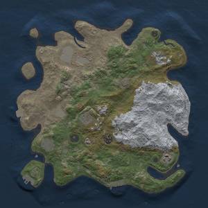 Thumbnail Rust Map: Procedural Map, Size: 3500, Seed: 1975605282, 15 Monuments