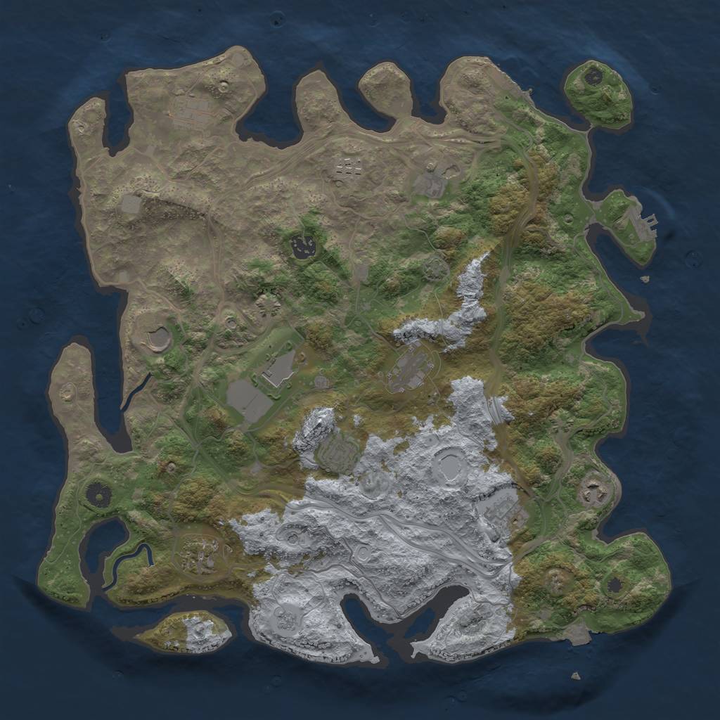 Rust Map: Procedural Map, Size: 4250, Seed: 1798862294, 19 Monuments