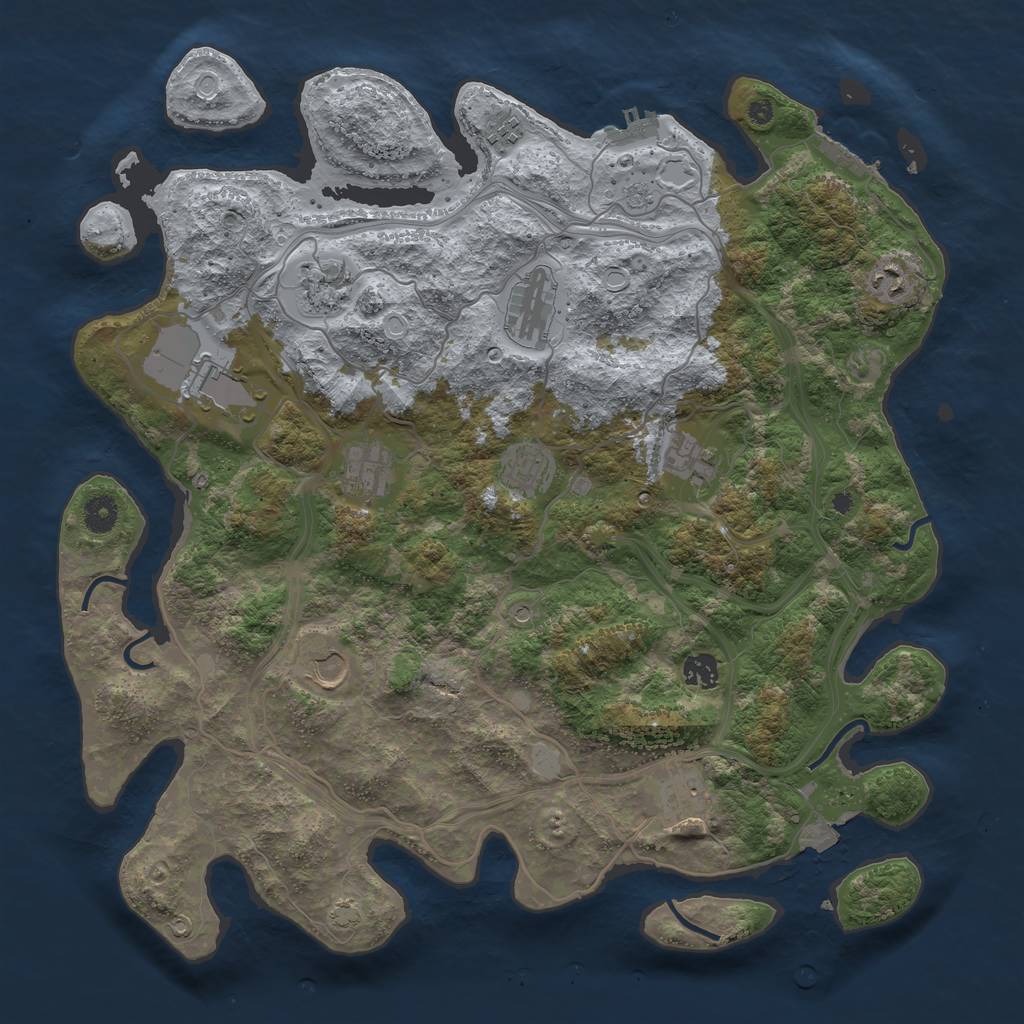 Rust Map: Procedural Map, Size: 4250, Seed: 8997, 19 Monuments