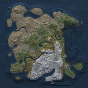 Thumbnail Rust Map: Procedural Map, Size: 3600, Seed: 79576729, 14 Monuments