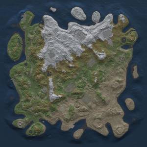 Thumbnail Rust Map: Procedural Map, Size: 4254, Seed: 684838876, 19 Monuments