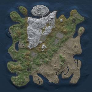 Thumbnail Rust Map: Procedural Map, Size: 3500, Seed: 1438010818, 17 Monuments