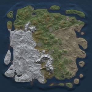 Thumbnail Rust Map: Procedural Map, Size: 5000, Seed: 889544, 19 Monuments