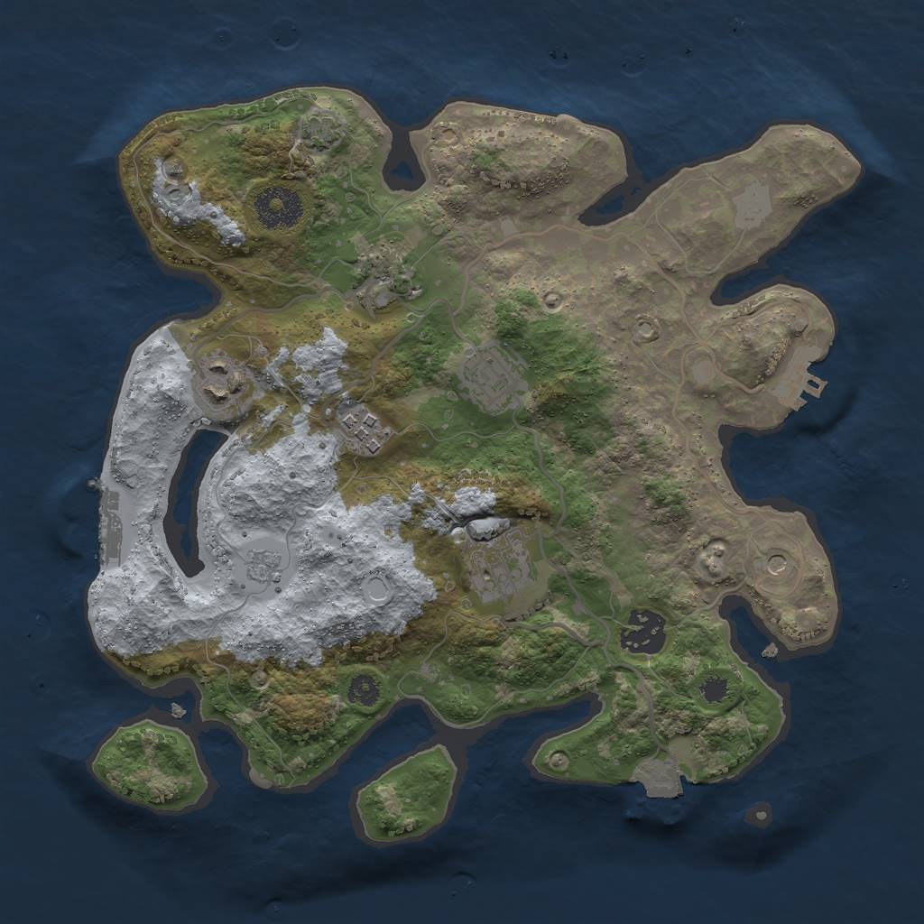 Rust Map: Procedural Map, Size: 3000, Seed: 1432823457, 14 Monuments