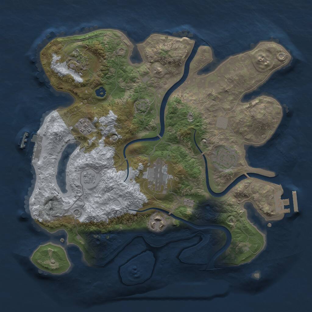 Rust Map: Procedural Map, Size: 3000, Seed: 1432823457, 11 Monuments