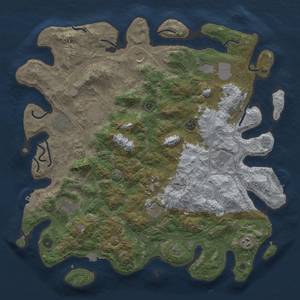 Thumbnail Rust Map: Procedural Map, Size: 4500, Seed: 1732948911, 19 Monuments