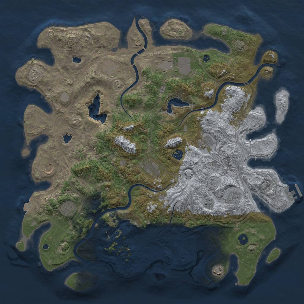 Rust Map: Procedural Map, Size: 4500, Seed: 1732948911, 15 Monuments