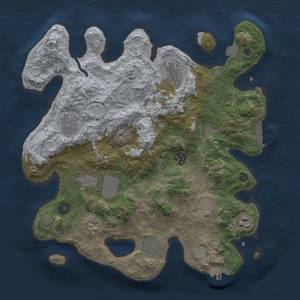 Thumbnail Rust Map: Procedural Map, Size: 3500, Seed: 68901796, 16 Monuments