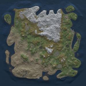 Thumbnail Rust Map: Procedural Map, Size: 4500, Seed: 2134544057, 19 Monuments