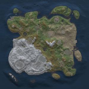 Thumbnail Rust Map: Procedural Map, Size: 3500, Seed: 2045075434, 17 Monuments