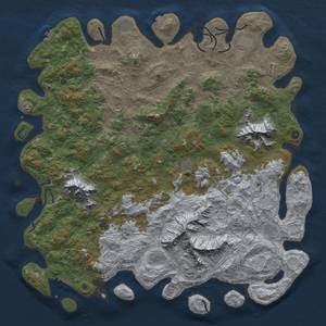 Thumbnail Rust Map: Procedural Map, Size: 6000, Seed: 667508794, 19 Monuments
