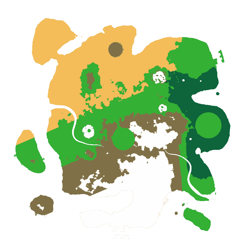 Biome Rust Map: Procedural Map, Size: 3000, Seed: 2262