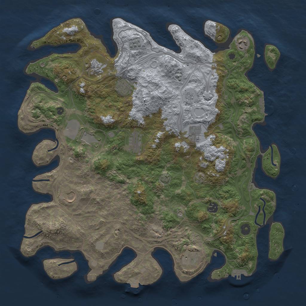 Rust Map: Procedural Map, Size: 4250, Seed: 1145140001, 18 Monuments