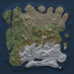 Thumbnail Rust Map: Procedural Map, Size: 4000, Seed: 1643481942, 18 Monuments