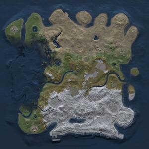 Thumbnail Rust Map: Procedural Map, Size: 4000, Seed: 1643481942, 15 Monuments