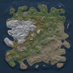 Thumbnail Rust Map: Procedural Map, Size: 4500, Seed: 1572767410, 19 Monuments