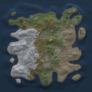 Thumbnail Rust Map: Procedural Map, Size: 3500, Seed: 1070812220, 16 Monuments