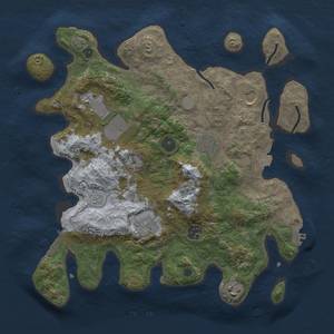 Thumbnail Rust Map: Procedural Map, Size: 3500, Seed: 1802273320, 14 Monuments
